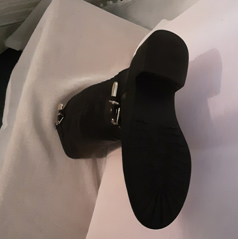 Michael Kors Leather with Gold Trim Boots - Picture 2 of 7